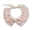 Lovely Princess Pink and White Lace With Pearl Bowknot Elegant Collar