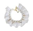 Luxurious Pearls With Lace Necklace for Medium Dogs