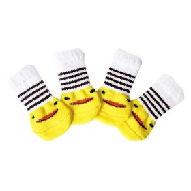 Yellow Chick 4 Pcs Knitted Socks