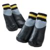 4 Pcs Knitted Waterproof Coated Socks, Black Grey 4#