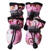 4 Pcs Pink Cute Rain Shoes Waterproof Pet Shoes, 4#