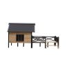 Outdoor Cabin Style Dog House with Porch