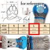 Knitted Socks-Blue, Panda, Dog Paw Protection, Paw Covers - 4PCS