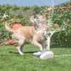 Outdoor Dog Water Fountain Dog Sprinkler Dog Paw Drinking Step on Fountain Dog Toy for Drinking 2 Spray Modes 66in Water Hose