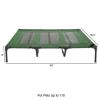 Elevated Dog Bed – Indoor/Outdoor Dog Cot up to 110lbs by Petmaker (Green)