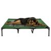 Elevated Dog Bed – Indoor/Outdoor Dog Cot up to 110lbs by Petmaker (Green)