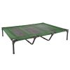 Elevated Dog Bed – Indoor/Outdoor Dog Cot up to 110lbs by Petmaker (Green)