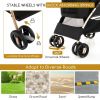 Foldable 3-In-1 Pet Stroller with Removable Seat Carrier