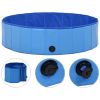 Foldable Dog Swimming Pool Blue 47.2"x11.8" PVC